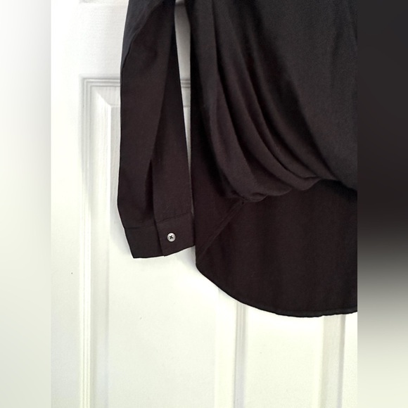 NWT Splendid Hi-Low Surplice Blouse Black - Picture 12 of 16